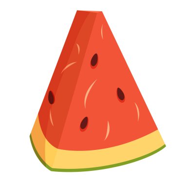 Çizgi film tarzında karpuz dilimi