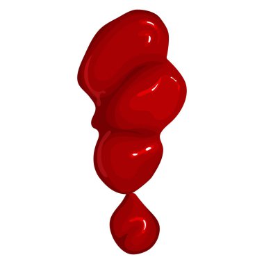 Benekli ketçap, kırmızı krema veya domates sosu