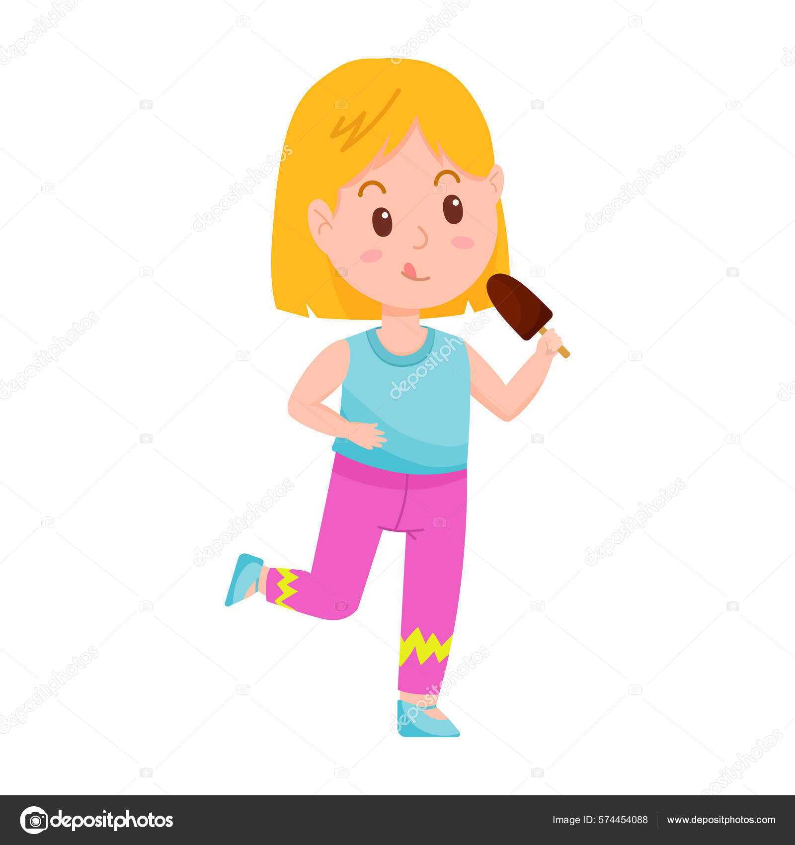 Cartoon Cute Cheerful Baby Girl Holding Chocolate Ice Cream Her Stock Vector Image by ©CristinaCiulina #574454088 Cartoon Cute Cheerful Baby Girl Holding Chocolate Ice Cream Her Stock Vector Image by ©CristinaCiulina #574454088