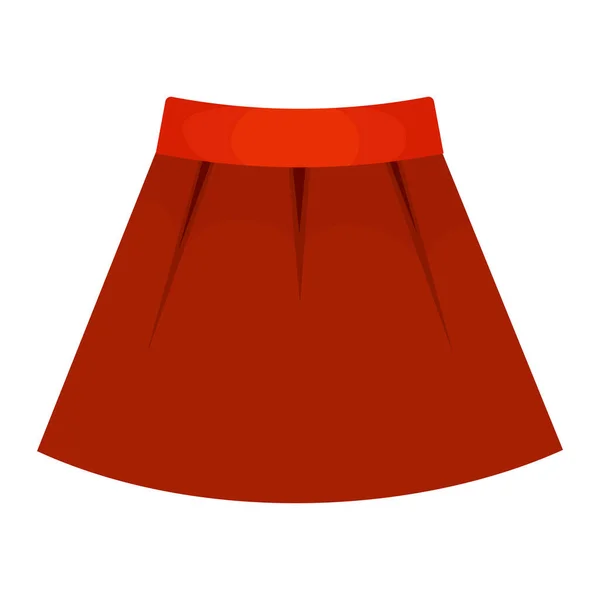 Cartoon Childrens Red Skirt Vector Clothing Clipart Isolated White Background — Stock vektor