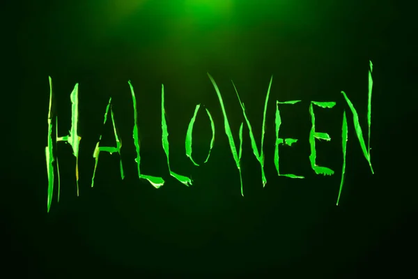 Word Halloween Gradient Green Background — Stock Fotó