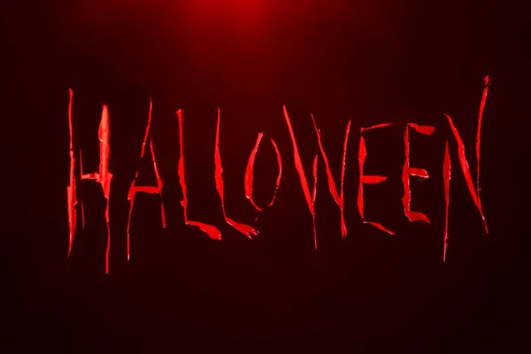 Słowo Halloween Gradientowym Czerwonym Tle — Zdjęcie stockowe