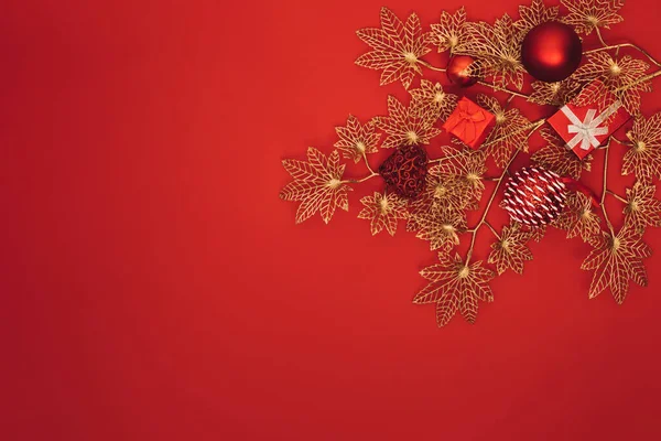 Navidad Año Nuevo Fondo Vacaciones Tarjeta Felicitación Navidad Decoración Navidad — Foto de Stock