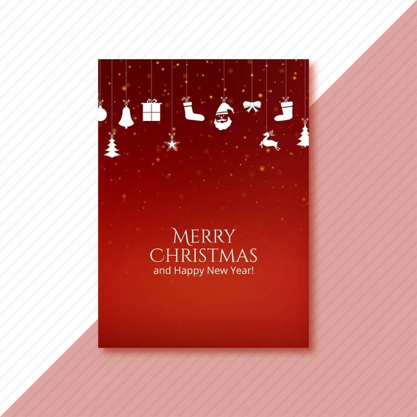 Beautiful Christmas Holiday Template Card Background — Stock Vector