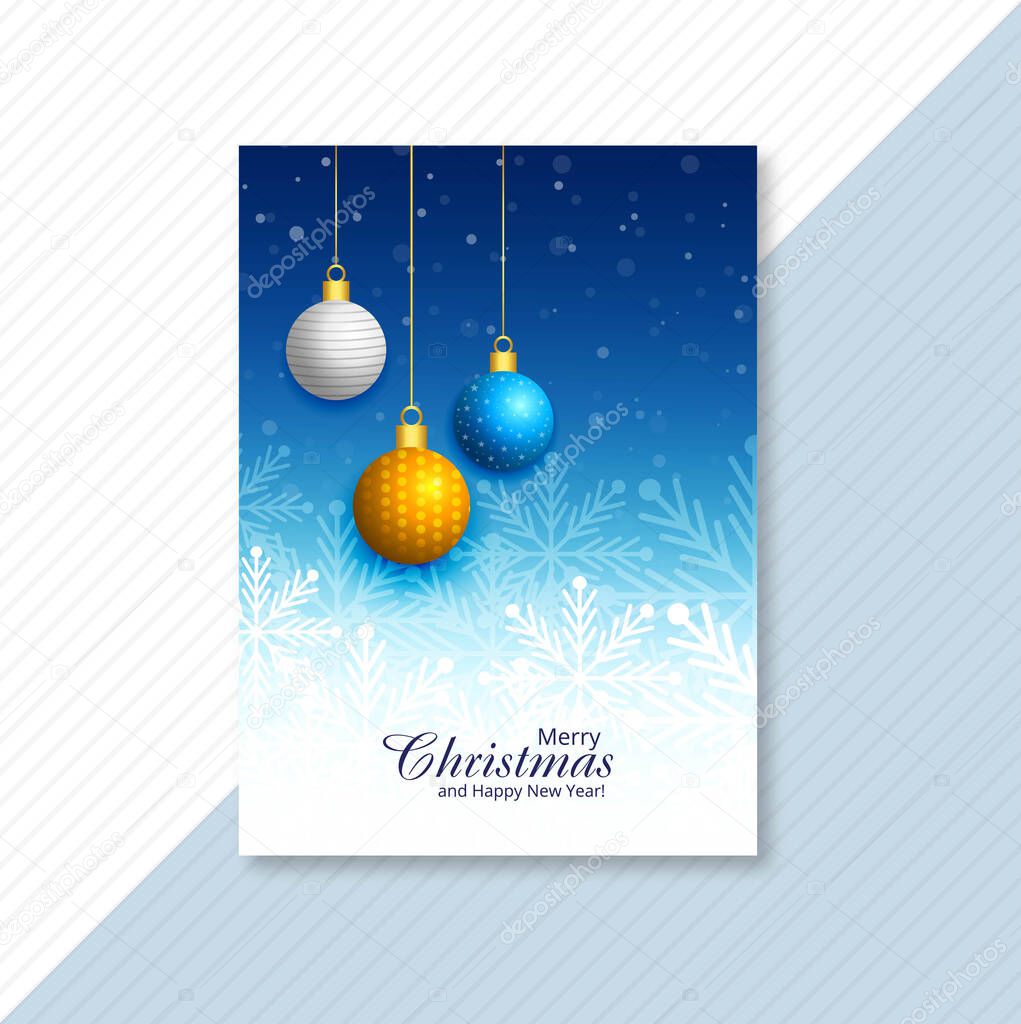 Merry christmas celebration brochure card background