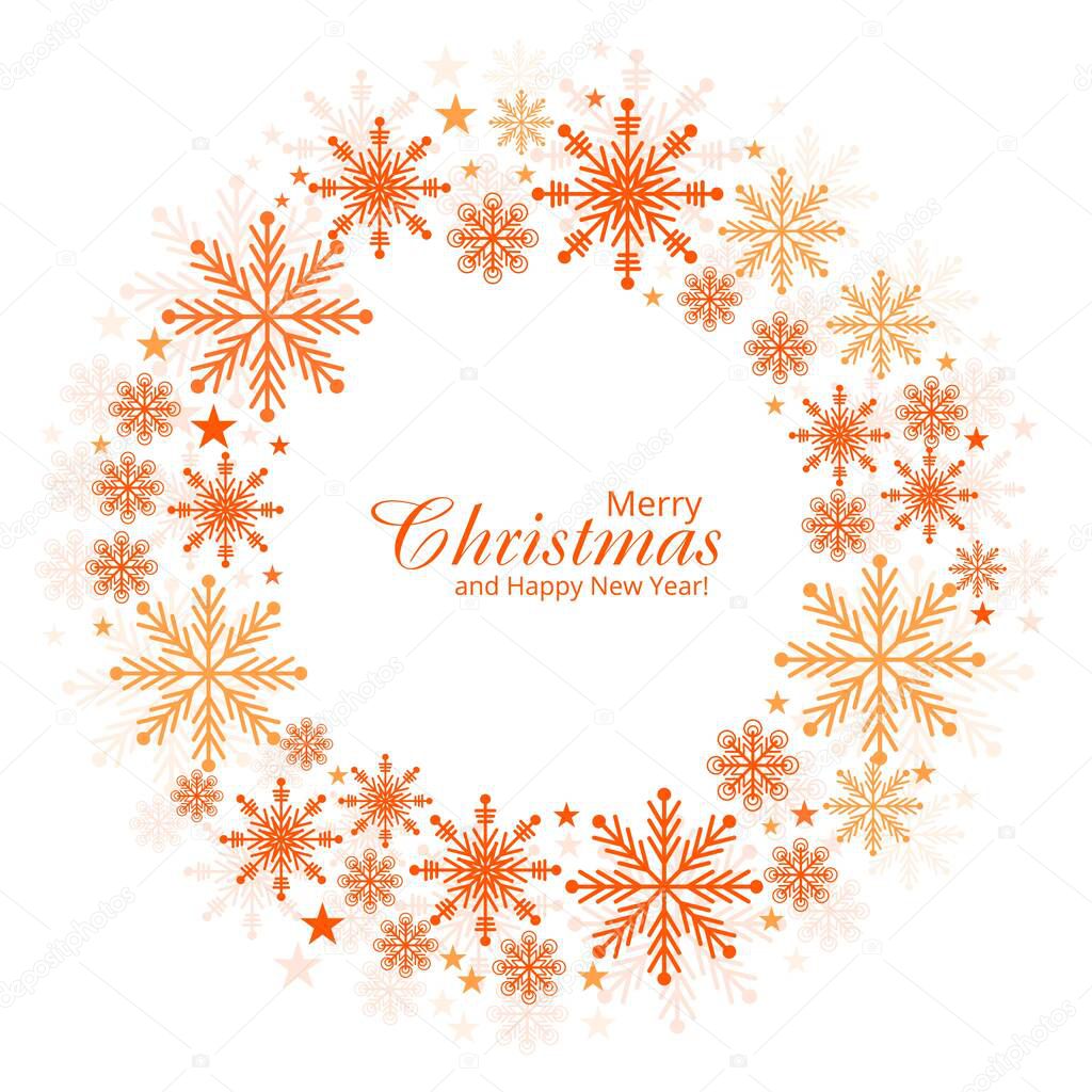Decorative christmas snowflakes card background