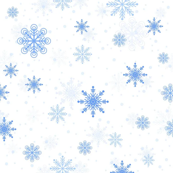 Navidad Decorativa Copos Nieve Tarjeta Fondo — Vector de stock