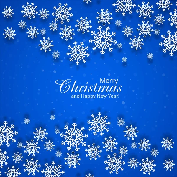 Snowflake Κάρτα Καλά Χριστούγεννα Εορτασμού Φόντο — Διανυσματικό Αρχείο