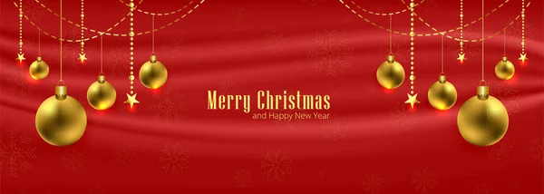 Happy Merry Christmas Greeting Card Poster Banner Design — Stock Vector