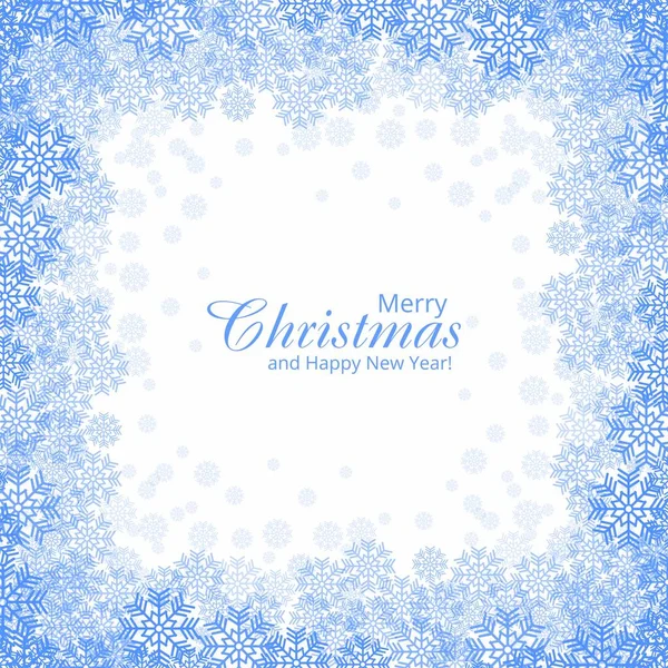 Beautiful Christmas Snowflakes Card Background — Stock Vector