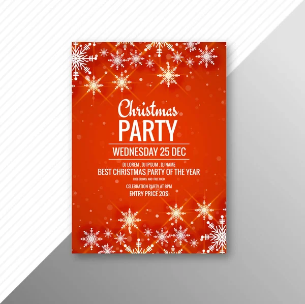 Рождественской Вечеринки Дизайн Плаката Флаер — стоковый вектор