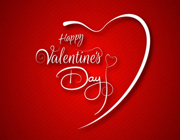 Beschriftung Happy Valentines Day Card Hintergrund — Stockvektor