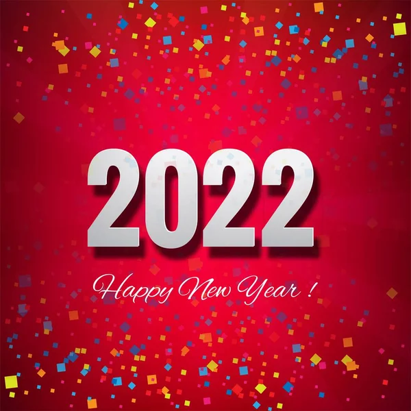 Feliz Año Nuevo 2022 Tarjeta Celebración Fondo — Vector de stock