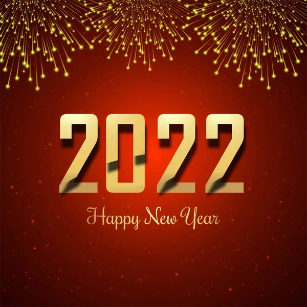 Año Nuevo 2022 Tarjeta Celebración Vacaciones Fondo — Vector de stock