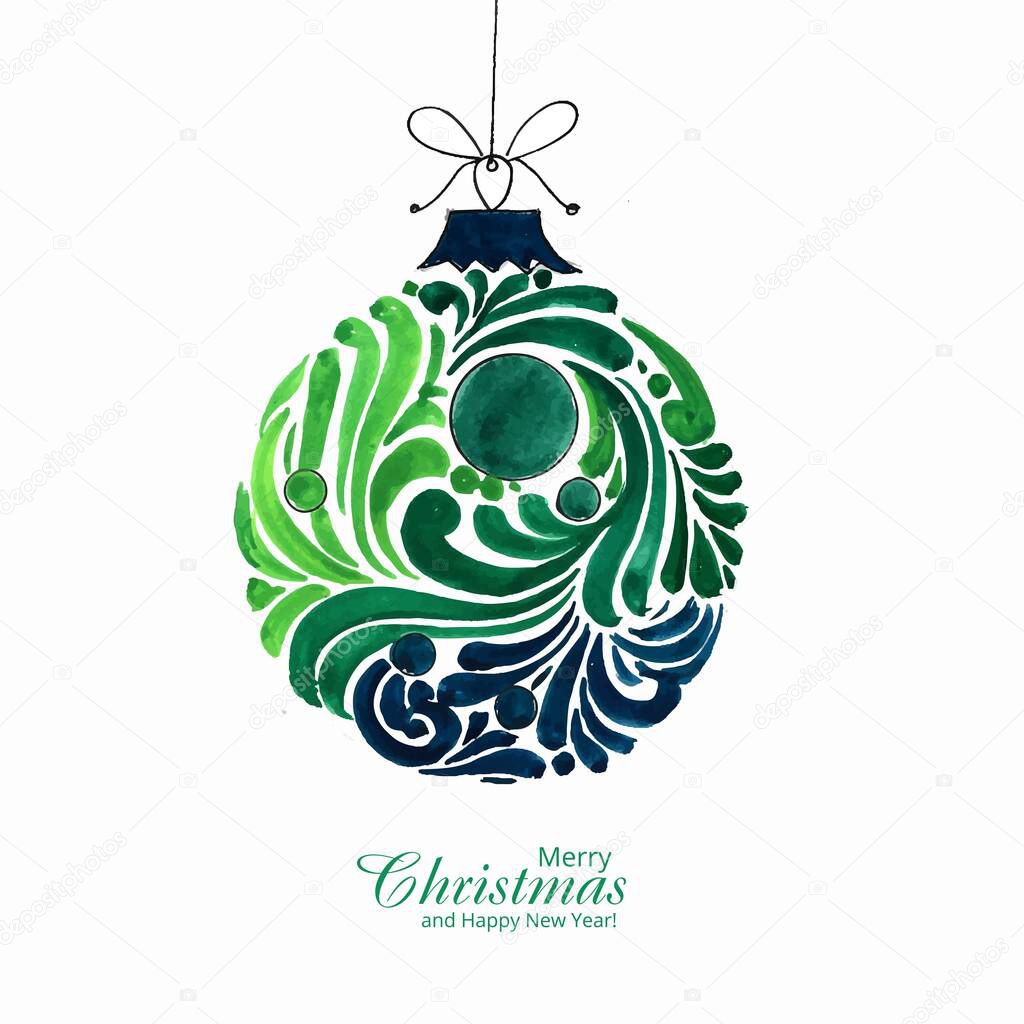 Beautiful artistic christmas floral ball background