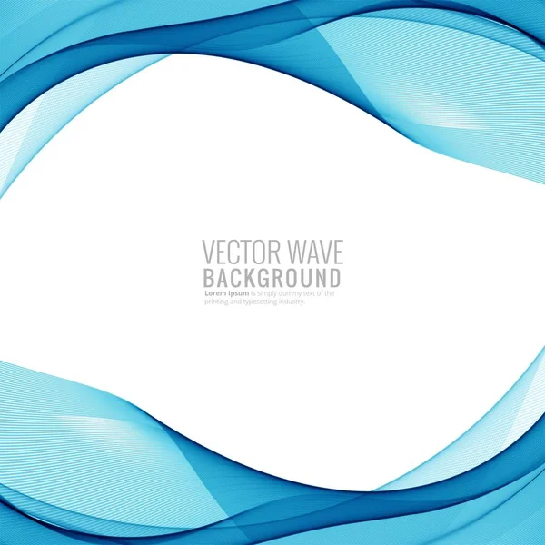 Abstrakte Stilvolle Illustration Des Blauen Wellenvektors — Stockvektor