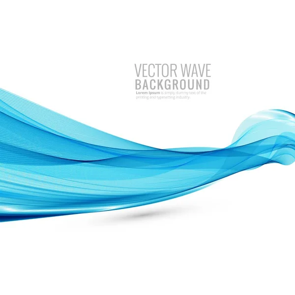 Abstrato Elegante Azul Onda Vetor Ilustração — Vetor de Stock