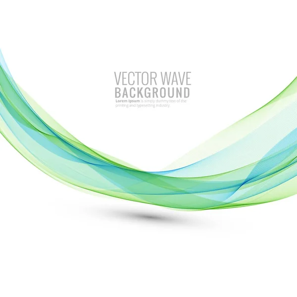 Abstract Flowing Business Wave White Background — Stock Vector