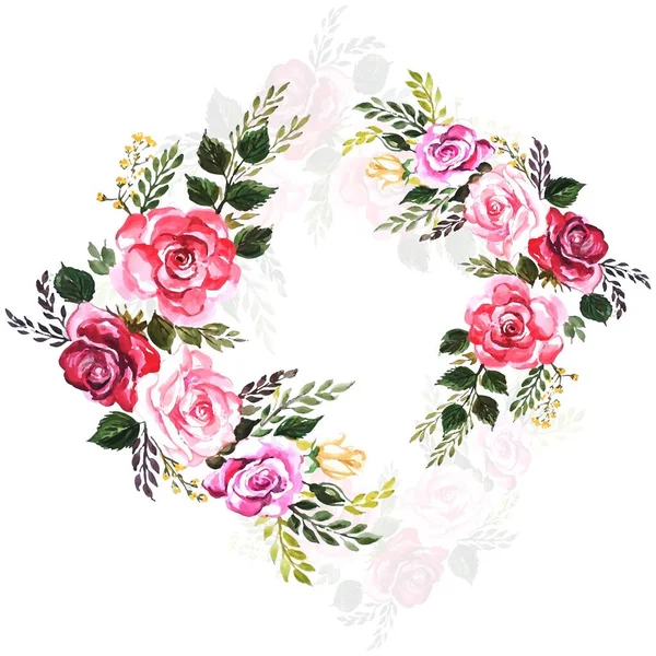 Hermoso Aniversario Boda Decorativo Floral Fondo — Vector de stock