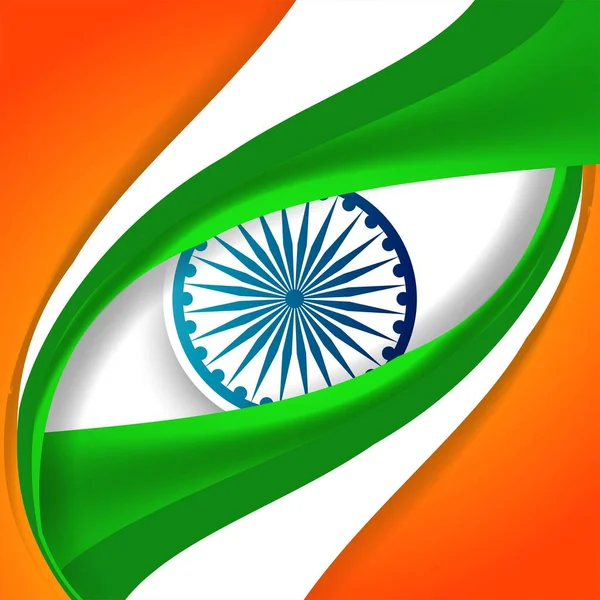 Fondo Bandera India Para Vector Del Día República — Archivo Imágenes Vectoriales
