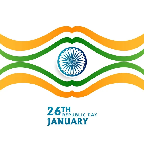 Día República India Del Festival India Con Elegante Tema Bandera — Archivo Imágenes Vectoriales