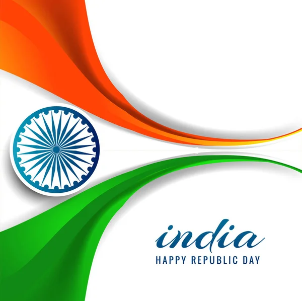 Ινδική Δημοκρατία Ημέρα Της Ινδίας Φεστιβάλ Κομψό Ινδική Σημαία Θέμα — Διανυσματικό Αρχείο