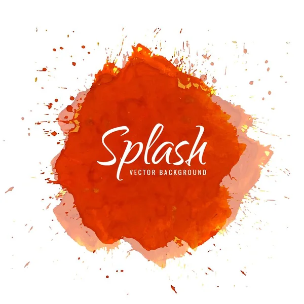 Aquarela Fundo Mão Pintura Splash Design — Vetor de Stock