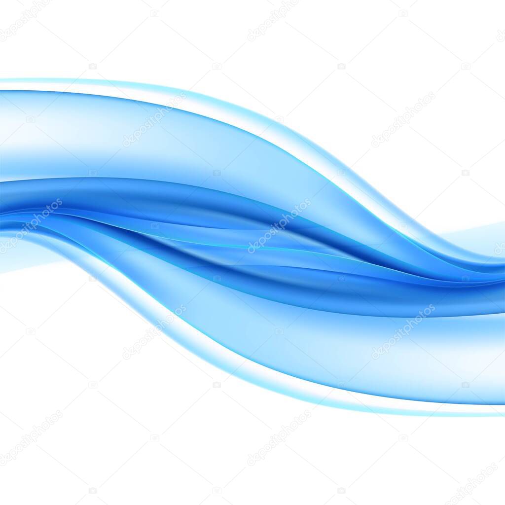 Elegant creative blue wave design vector