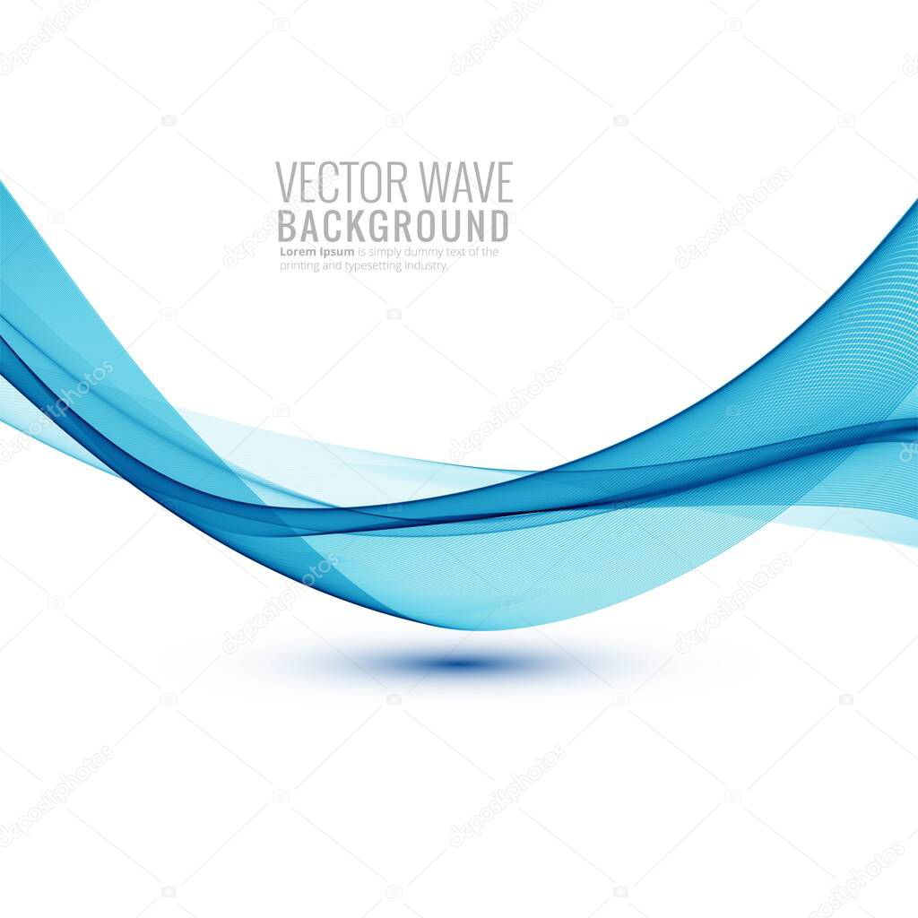 Abstract stylish blue wave vector illustration