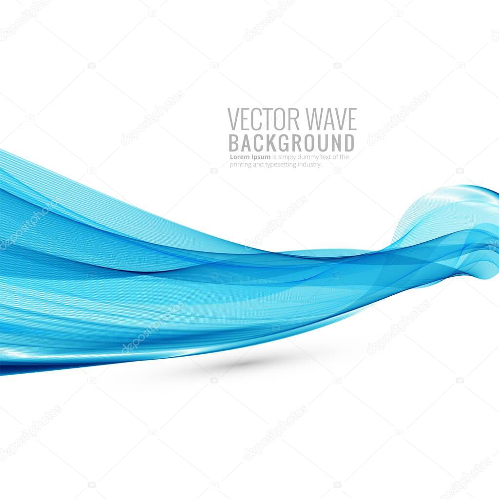 Abstract stylish blue wave vector illustration