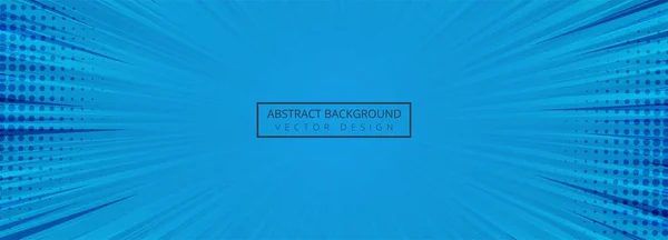 Abstrakt Blå Komisk Banner Bakgrund — Stock vektor