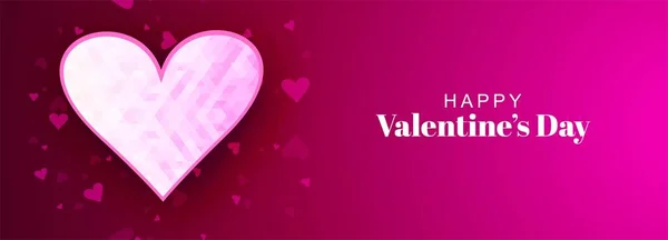 Hermoso Corazón San Valentín Banner Fondo — Vector de stock