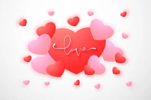 Krásné Krásné Romantické Srdce Karty Pozadí — Stockový vektor