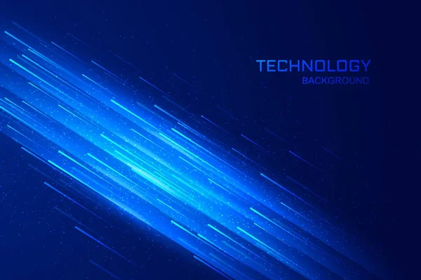 Technology Digital Concept Blue Background — Stock Vector