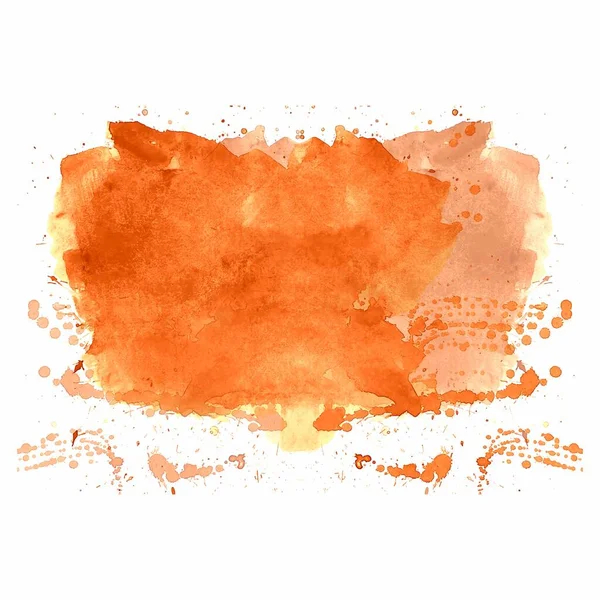 Hand Zeichnen Orange Splash Aquarell Hintergrund — Stockvektor