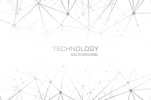 Digitaltechnologie Polygon Verbindungskonzept Hintergrund — Stockvektor