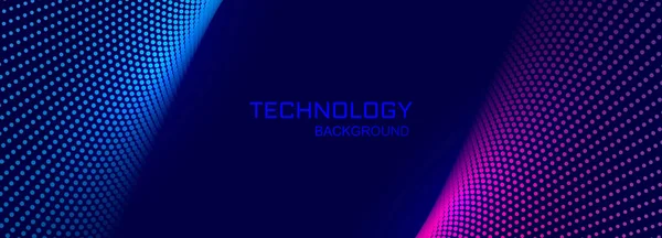 Technologický Banner Pozadí Připojením Tečkované Design — Stockový vektor