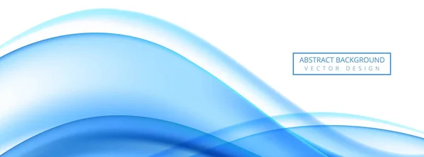 Сучасний Банер Синьої Хвилі Білому Тлі — стоковий вектор