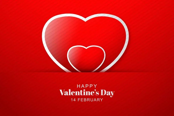Happy Valentine Day Hearts Holiday Card — стоковый вектор
