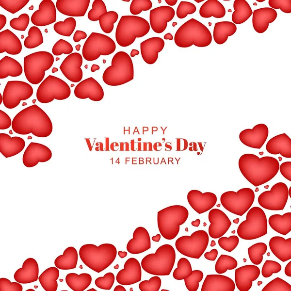Feliz Cartão Dia Dos Namorados Com Fundo Corações —  Vetores de Stock