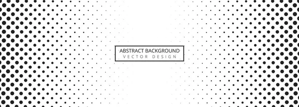 Abstract Black White Dotted Banner Background — Stock Vector