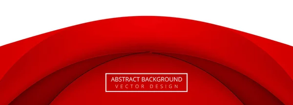 Abstrakte Rote Welle Banner Vorlage Hintergrund — Stockvektor