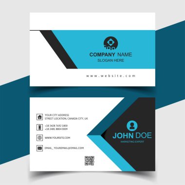Modern business card template design clipart