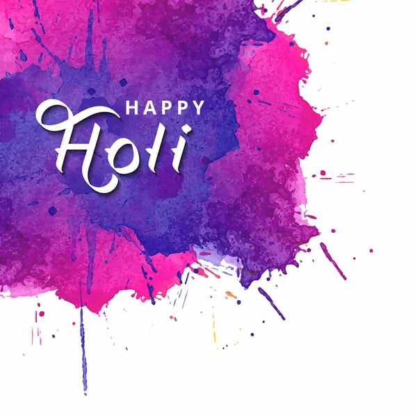 Feliz Holi Festival Cartão Fundo — Vetor de Stock
