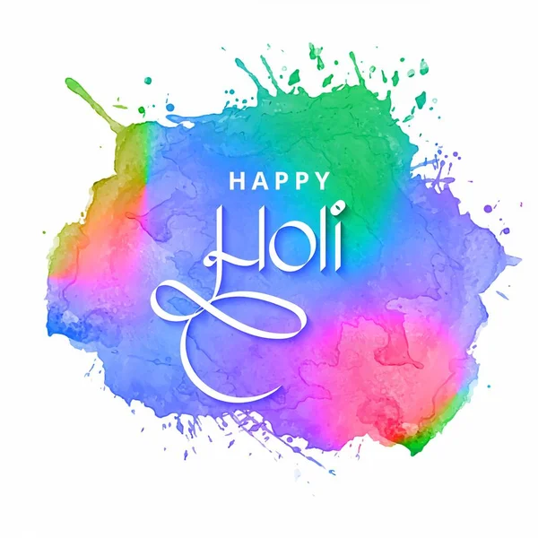 Illustration Colorful Happy Holi Background — Stock Vector
