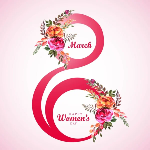Happy Women Day Beautiful Card Background — 图库矢量图片