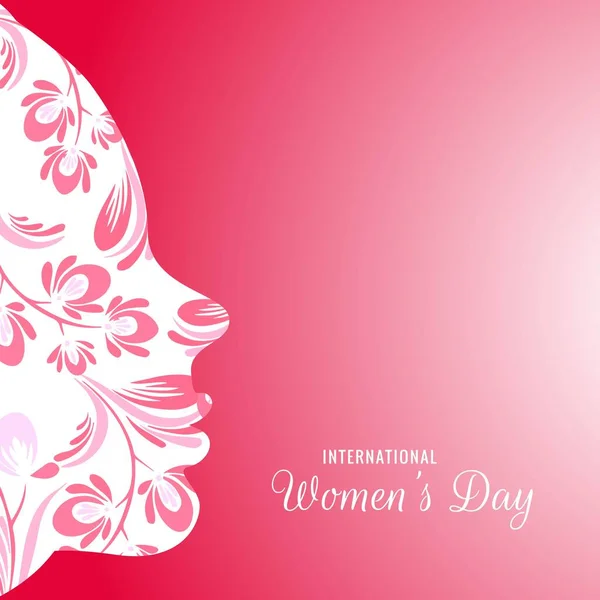 Mooie Gelukkig Vrouwen Dag Roze Achtergrond — Stockvector