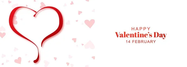 Valentijnskaart Met Hartjes Banner Design — Stockvector