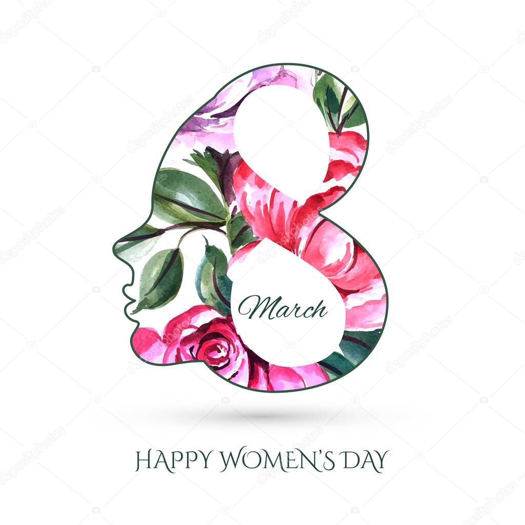 8th march happy womens day celebration card background