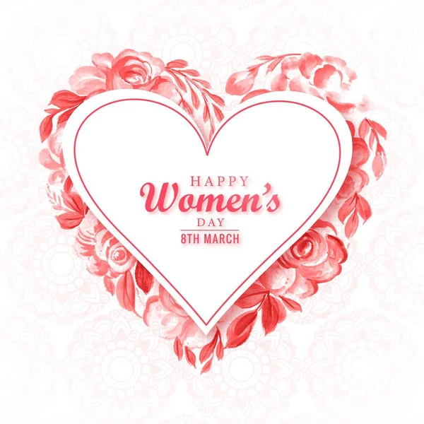 Schöne Herz Frauen Tageskarte Hintergrund — Stockvektor